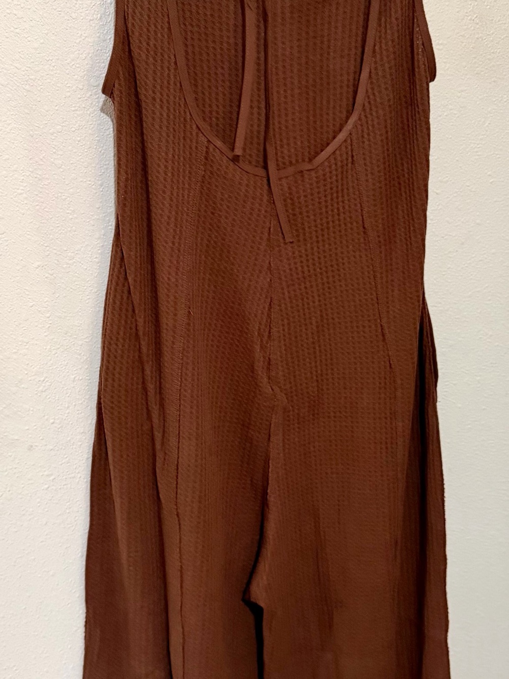 Zenana Outfitters Brown Ribbed Sleeveless Jumpsuit -Brown NWOT - Picture 4 of 14